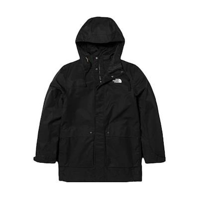 TNF Black Warrior Logo Embroidered Waterproof Windbreaker Jacket Black NF0A81QW-JK3