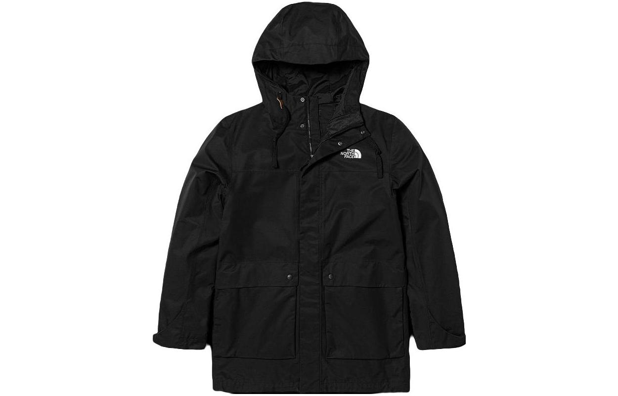 TNF Black Warrior Logo Embroidered Waterproof Windbreaker Jacket Black NF0A81QW-JK3 圖 2