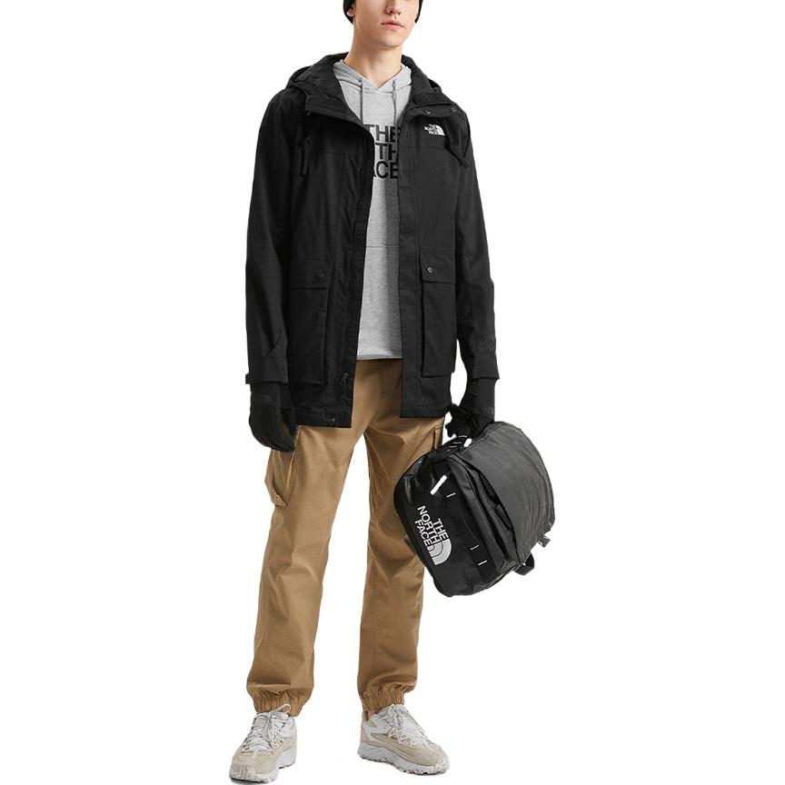 TNF Black Warrior Logo Embroidered Waterproof Windbreaker Jacket Black NF0A81QW-JK3 圖 3