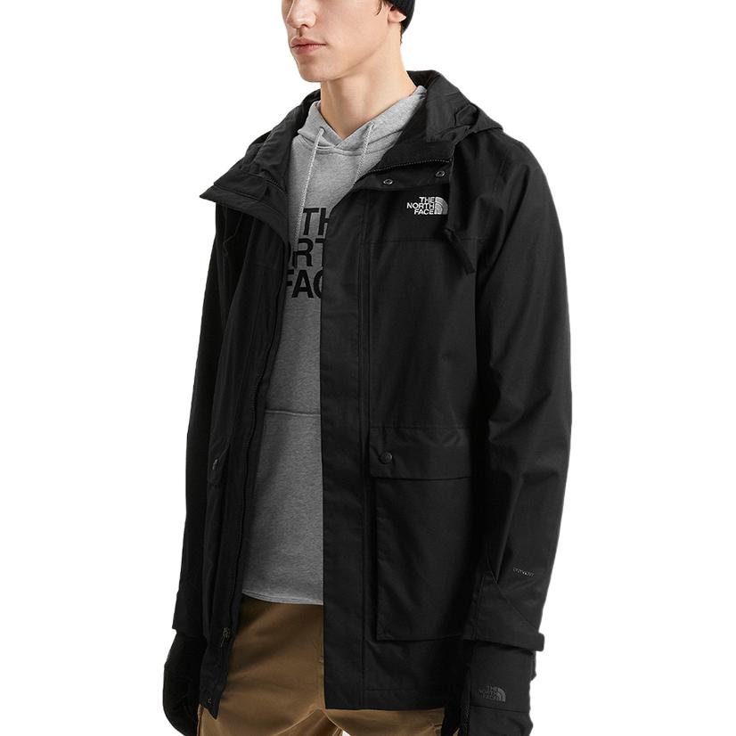 TNF Black Warrior Logo Embroidered Waterproof Windbreaker Jacket Black NF0A81QW-JK3 圖 4