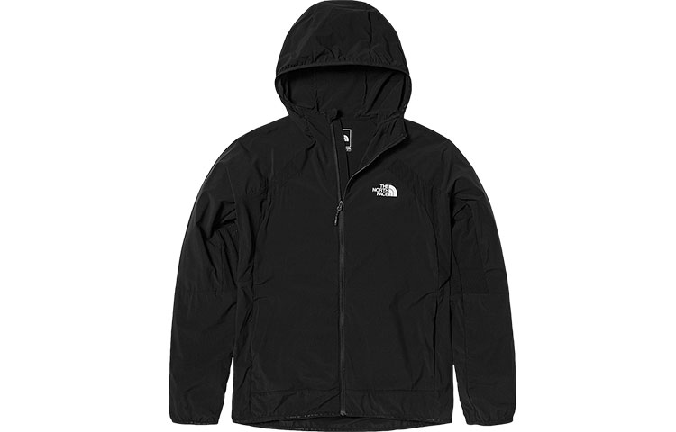TNF Black Water-Resistant Windbreaker Jacket with Logo NF0A7WD1-JK3