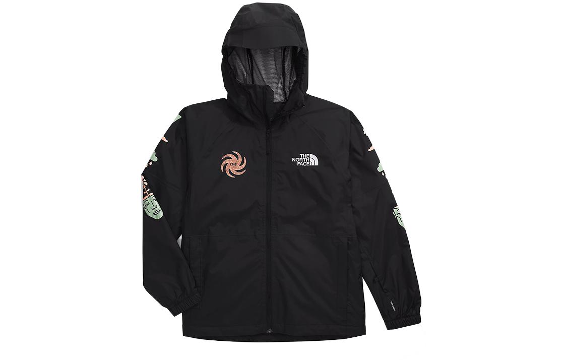 The North Face Black Waterproof Hooded Jacket with Logo Print NF0A82VM-O28