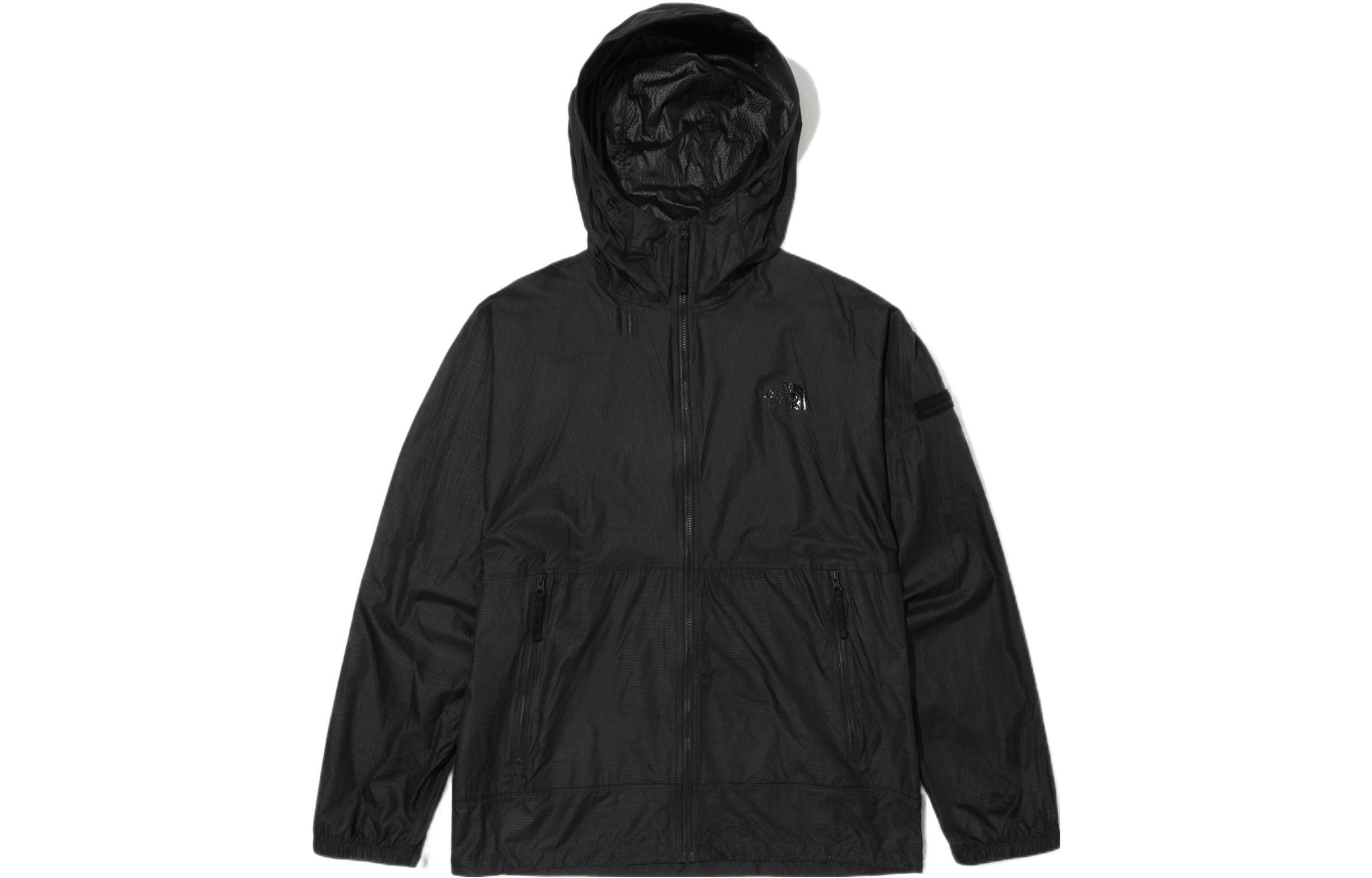 TNF Black Waterproof Logo Hooded Jacket NJ3LN01D