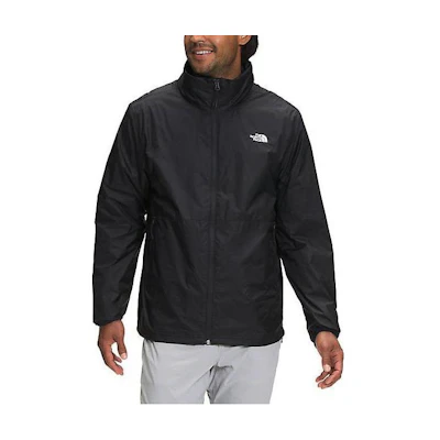TNF Black Waterproof Windbreaker Jacket with Logo Print NF0A7QCX-JK3