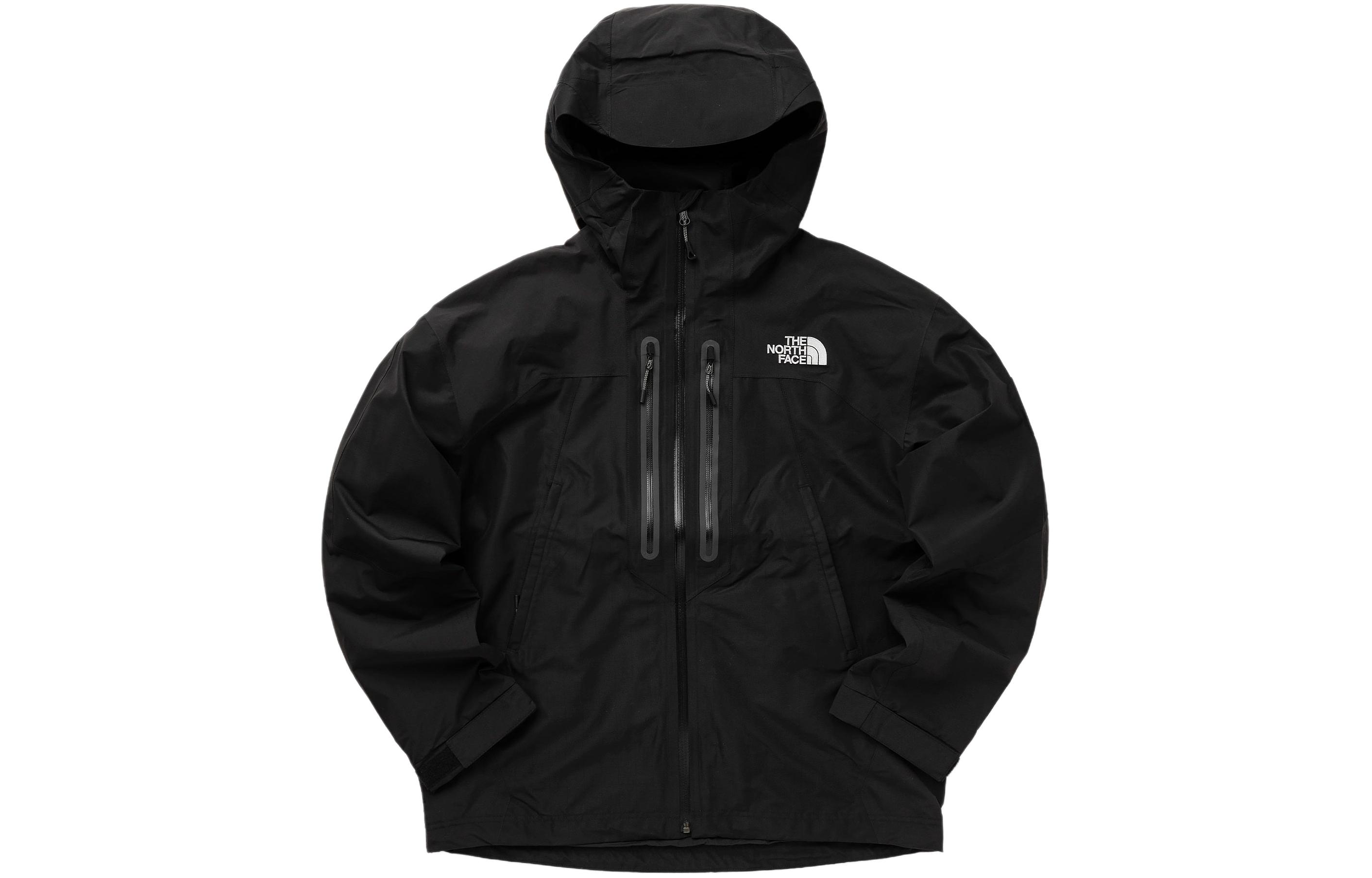 TNF Black Windbreaker Jacket with Embroidered Logo Design NF0A852E-JK3