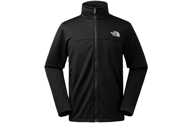 TNF Black Windproof Outdoor Stand Collar Jacket NF0A366J-KX7