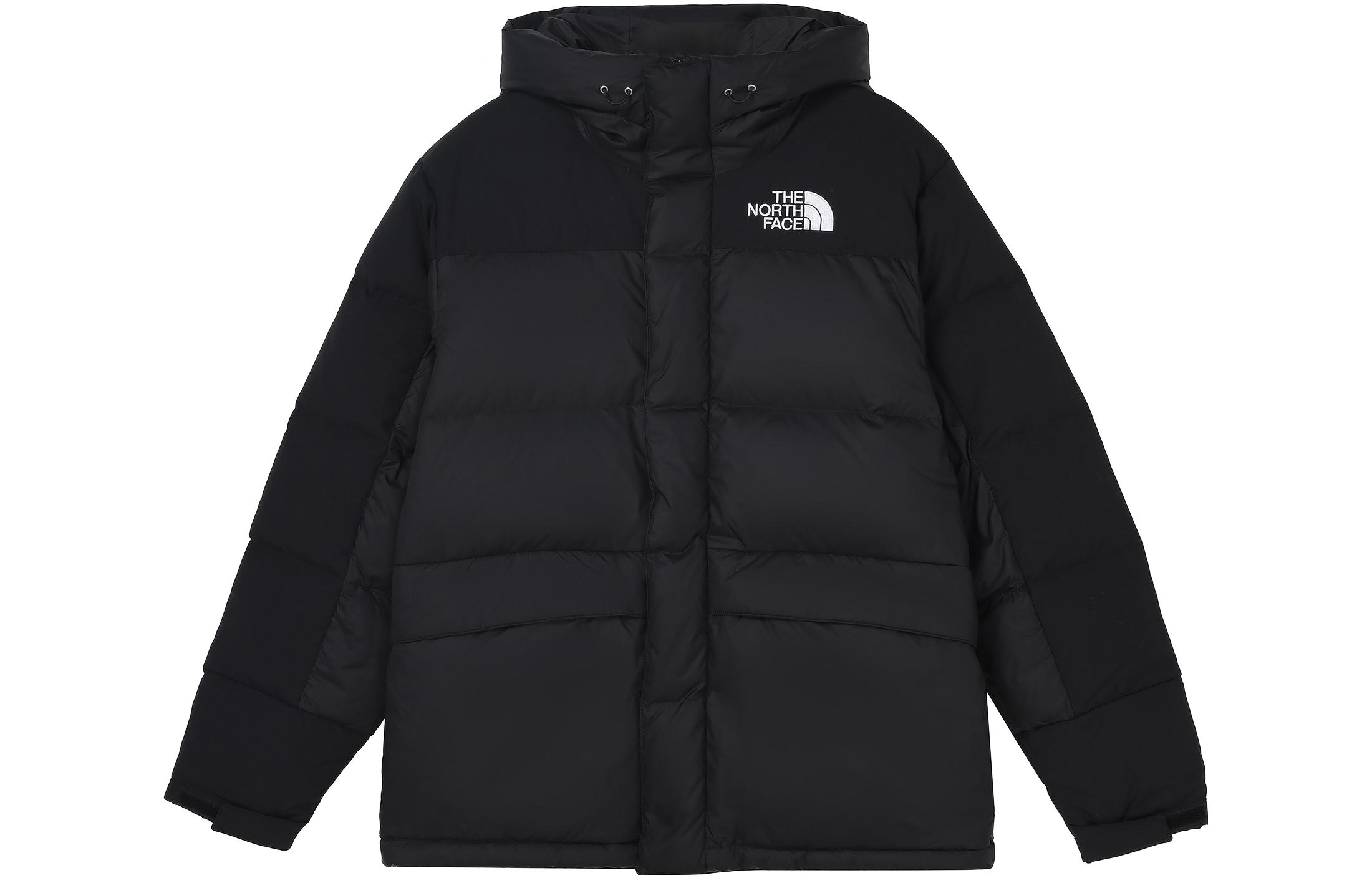 The North Face Black Winter Puffer Jacket with Logo Print and Zip Hoodie NF0A4QYXJK3-YC