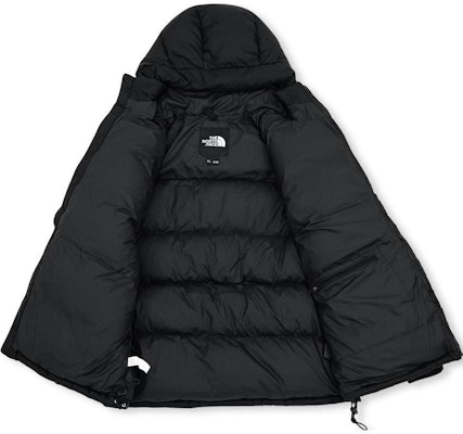ザ・ノース・フェイス ブラック ロゴ入りフード付き冬用ダウンジャケット NF0A4QYXJK3-YC Shop ザ・ノース・フェイス ブラック ロゴ入りフード付き冬用ダウンジャケット NF0A4QYXJK3-YC