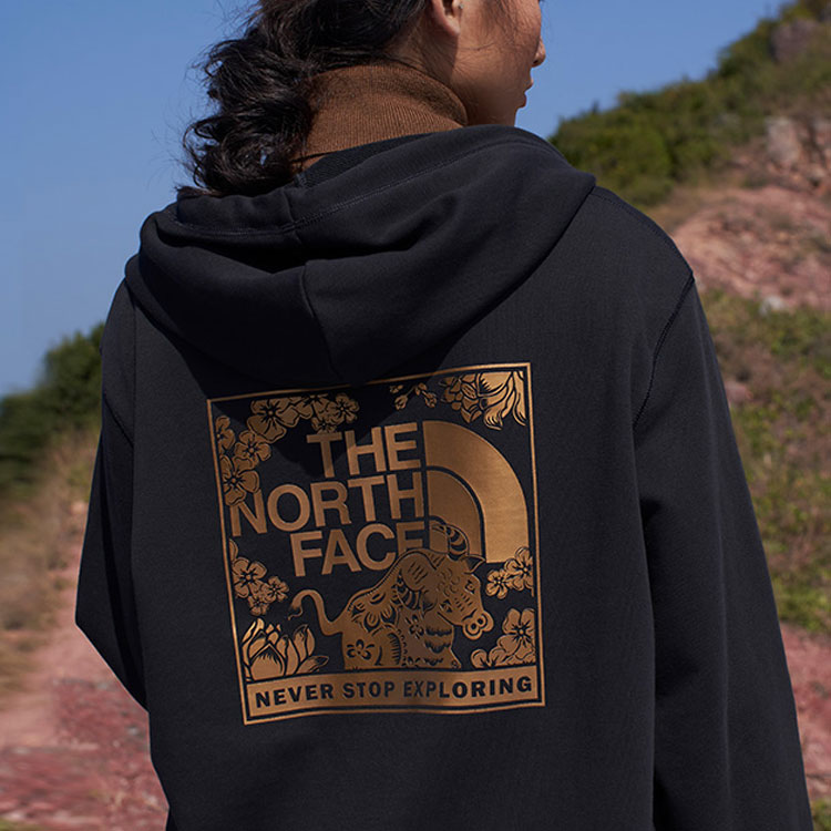TNF Black Year of the Ox Logo Hoodie Unisex Limited Edition NF0A4UDK-JK3 圖 5