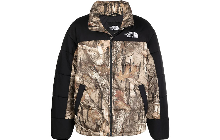 TNF Black Yellow Colorblock Puffer Jacket Winter Outdoor NF0A4QYZ-047