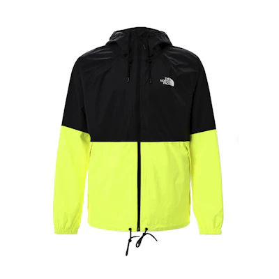 TNF Black Yellow Two-Tone Logo Print Zip-Up Hoodie Jacket NF0A7QF3-H21