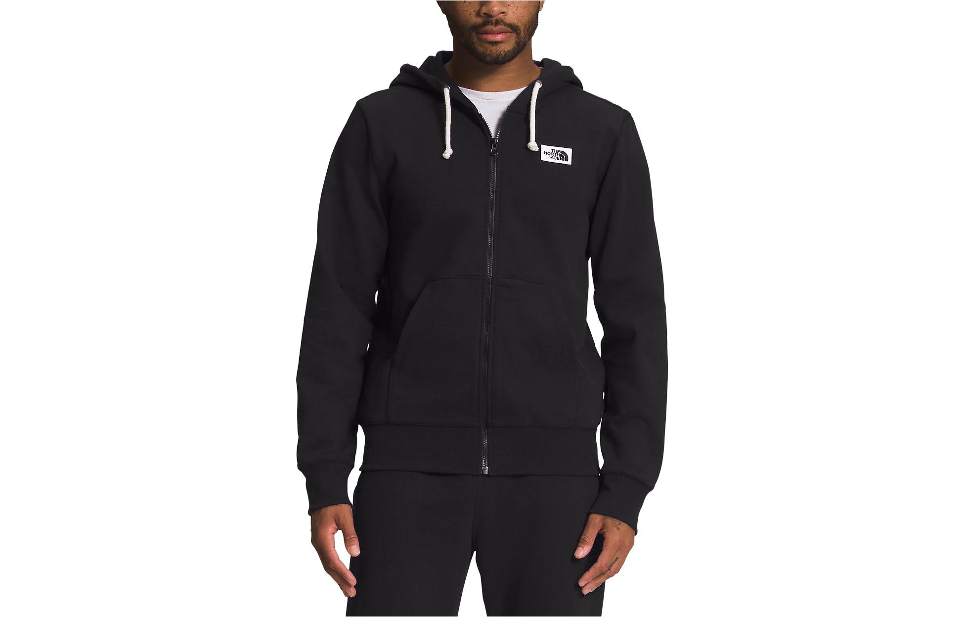 TNF Black Zip-Up Hoodie with Logo Print NF0A7UXC-JK3