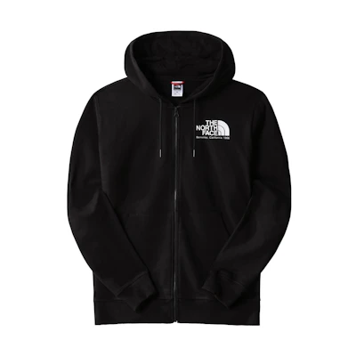 TNF Black Zip-Up Hoodie with Logo Print NF0A7X1U-JK3