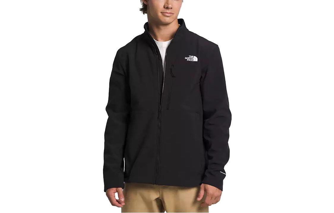 The North Face Black Zip-Up Jacket with Logo Embroidery NF0A84HR-JK3