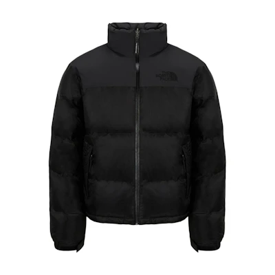 TNF Black Zip-Up Puffer Jacket with Colorblock Design NJ1DQ66C