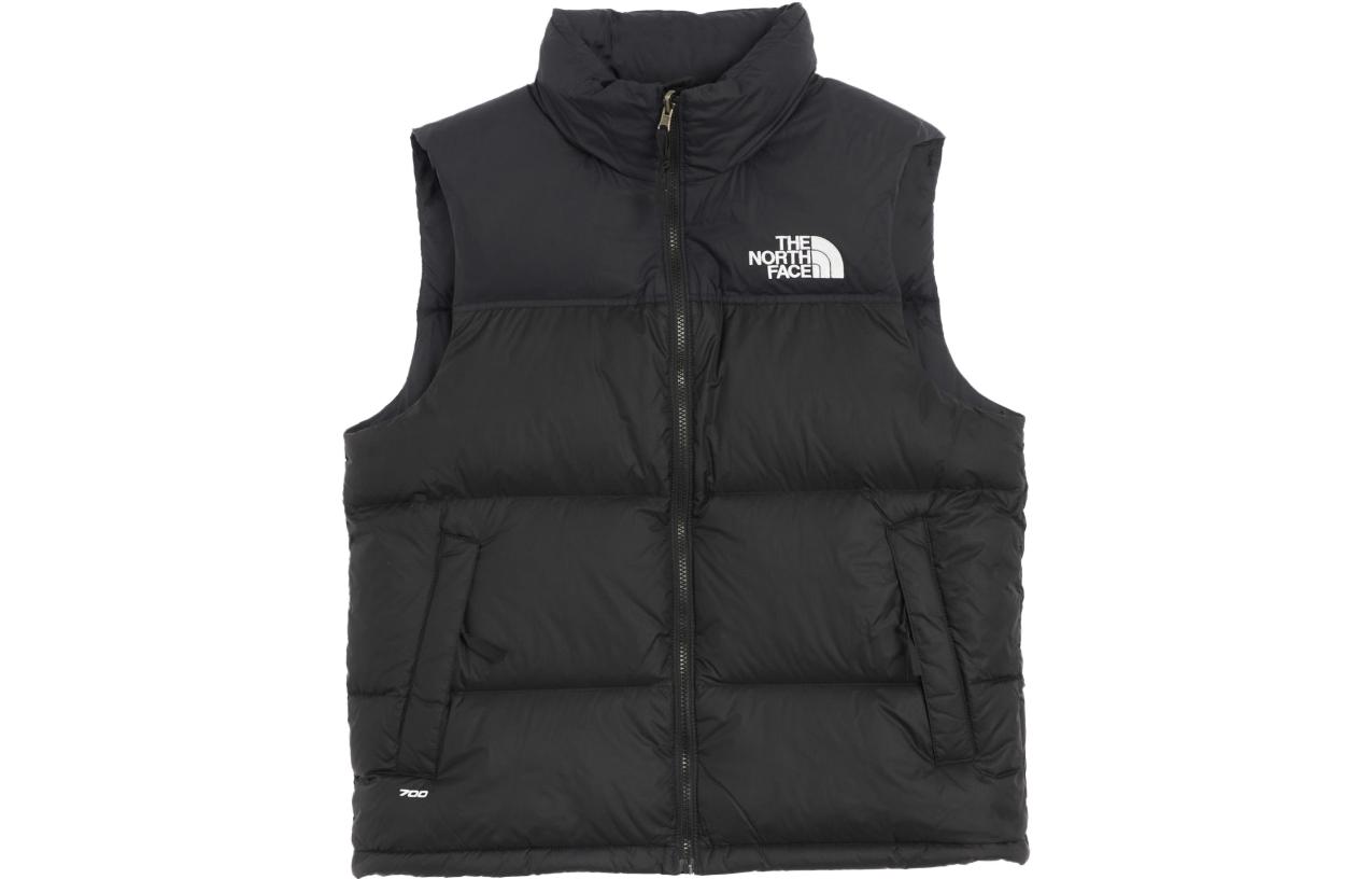 The North Face Black Zip-Up Stand Collar Vest with Letter Print NF0A3JQQL-E41
