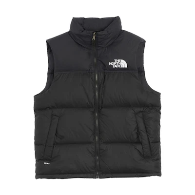 TNF Black Zip-Up Stand Collar Vest with Letter Print NF0A3JQQL-E41