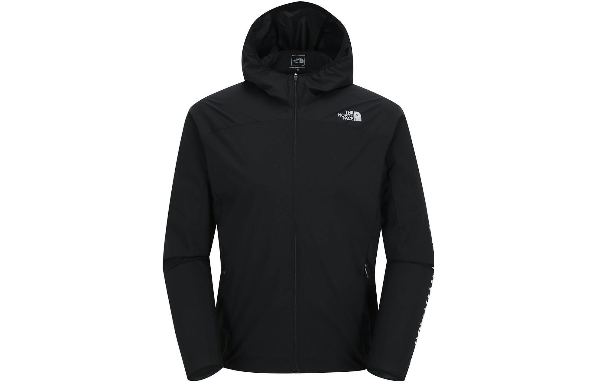 TNF Black Zip Hoodie Jacket with Logo Print NJ3LJ05B