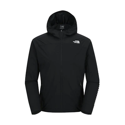 TNF Black Zip Hoodie Jacket with Logo Print NJ3LJ05B