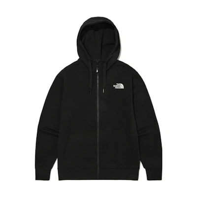 TNF Black Zip Hoodie Jacket with Printed Logo NJ5JN01J