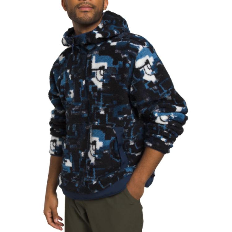 TNF Blue All-Over Print Hoodie Pullover Sweatshirt NF0A84HX-OVP