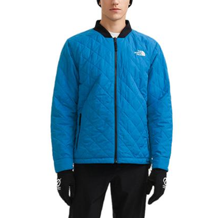 TNF Blue Colorblock Collar Warm Long Sleeve Jacket NF0A3LZC-FG8 圖 4