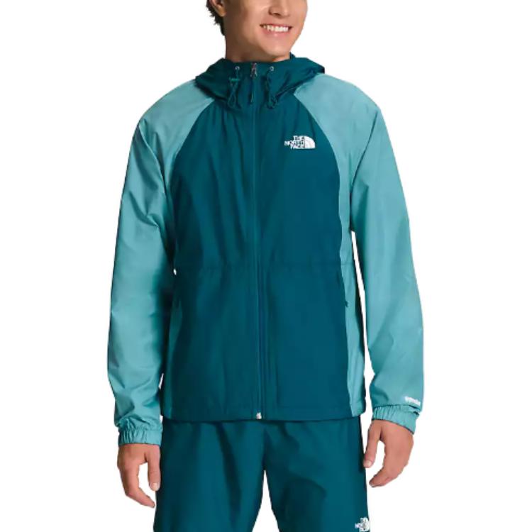 TNF Blue Colorblock Logo Print Hooded Jacket NF0A5J5G-P6C 圖 3