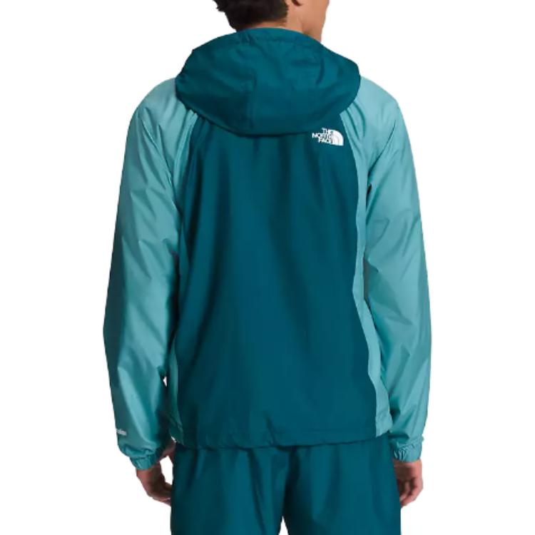 TNF Blue Colorblock Logo Print Hooded Jacket NF0A5J5G-P6C 圖 4