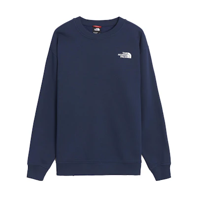 TNF Blue Crewneck Letter Print Long Sleeve Sweatshirt for Men NF0A7ZJA8-K21