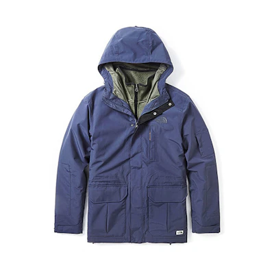 TNF Blue Fleece Outdoor Hooded Jacket 3VU9-H2G