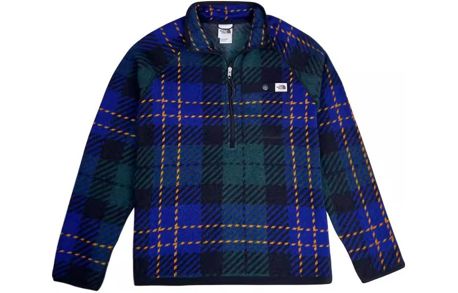 TNF Blue Grid Fleece Half-Zip Pullover Sweatshirt NF0A7WR8-9D1