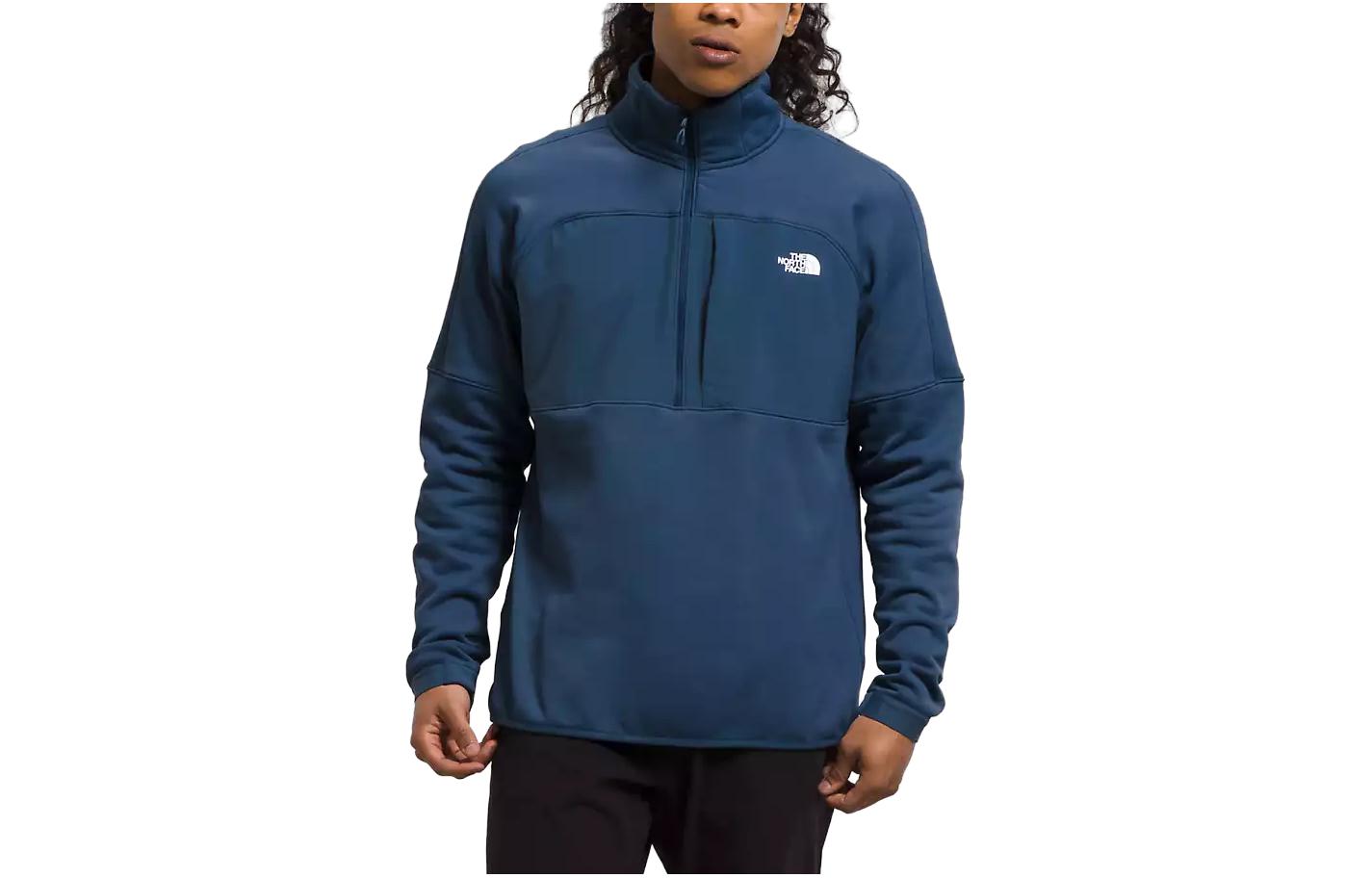 TNF Blue Half-Zip High-Neck Sweatshirt - Casual & Loose Fit NF0A84H9-HDC