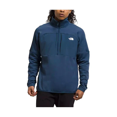 TNF Blue Half-Zip High-Neck Sweatshirt - Casual & Loose Fit NF0A84H9-HDC