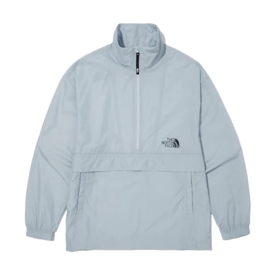 TNF Blue Half-Zip Pullover Jacket with Solid Logo Print NA3BN05C