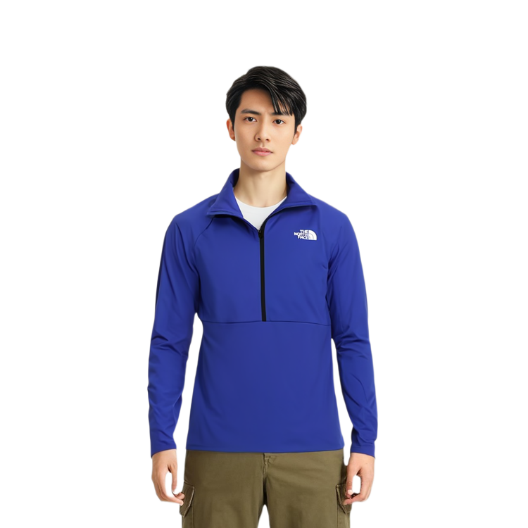 Details for The North Face Sudadera Azul Media Cremallera Manga Larga con Logo Impreso NF0A5J8R-CZ6