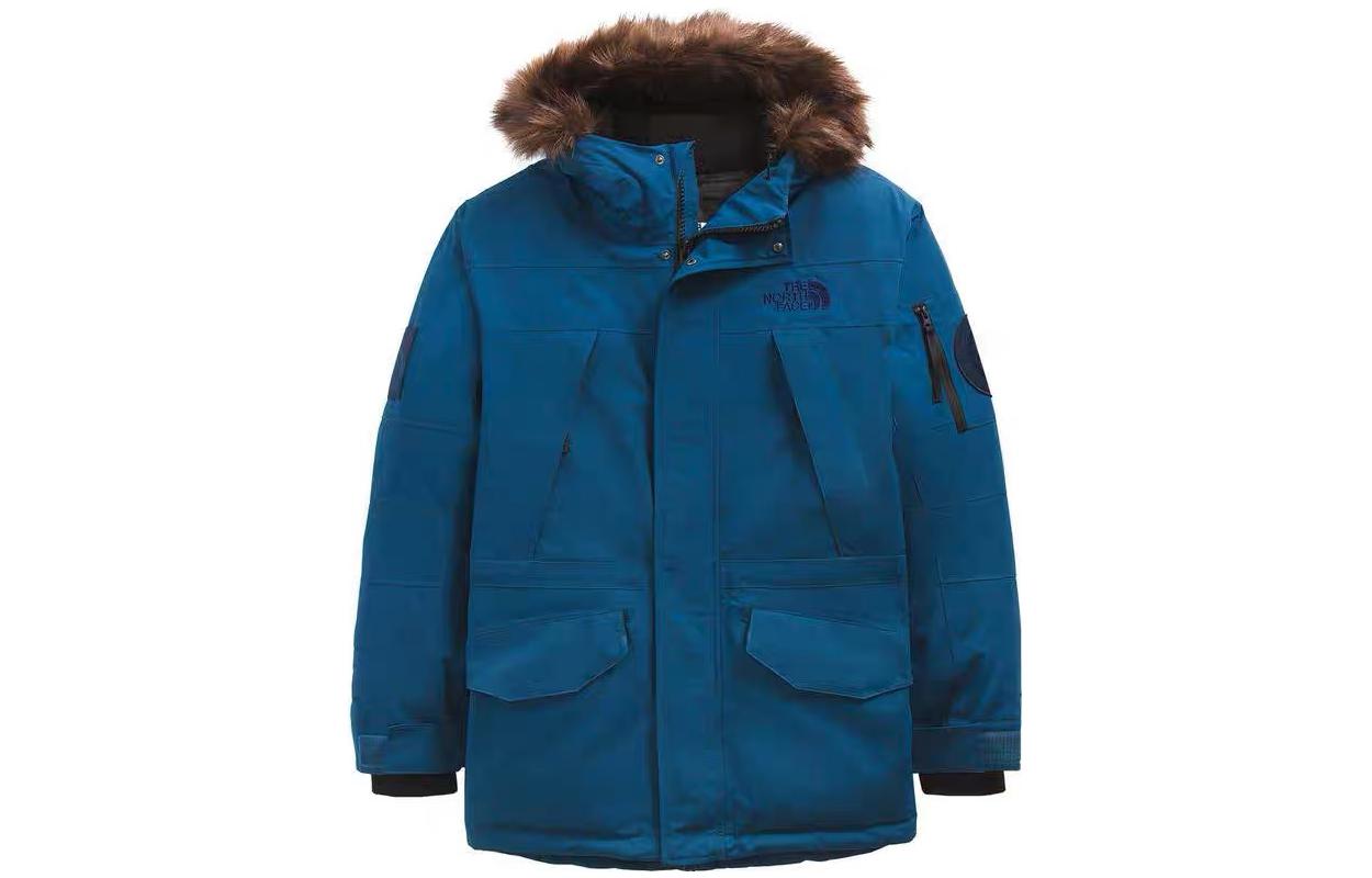 Buy The North Face Blue Hooded Down Expedition Parka Jacket NF0A5GFA-BH7