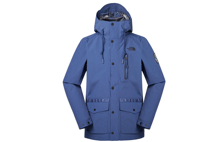 The North Face Blue Hooded Jacket with Multi-Pocket Outdoor Design NF0A3V3O-HDC