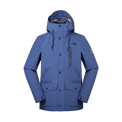 TNF Blue Hooded Jacket with Multi-Pocket Outdoor Design NF0A3V3O-HDC