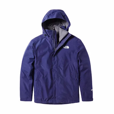 TNF Blue Hooded Zip-Up Jacket with Small Logo NF0A496X-JC6