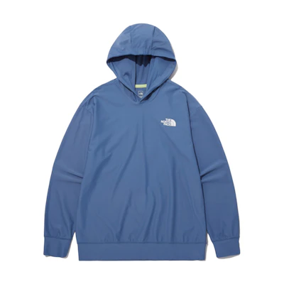 TNF Blue Hoodie with Logo Print Long-Sleeve Pullover NM5PP05C