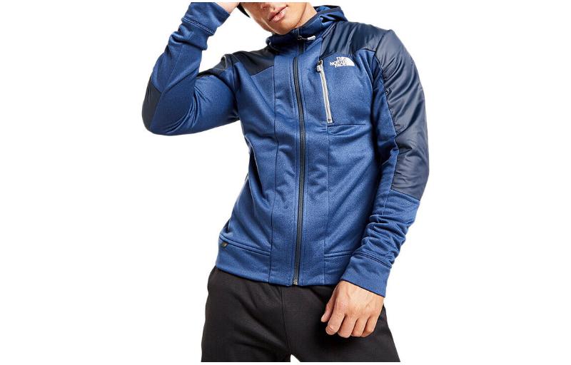 TNF Blue Hoodie Zip Jacket with Letter Print NF0A4CC0-YKY