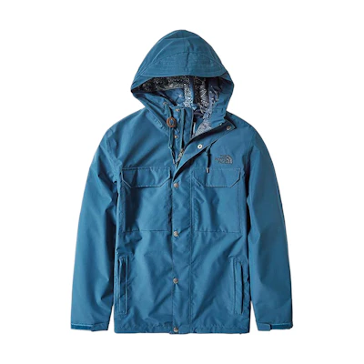 TNF Blue Logo Embroidered Hooded Casual Jacket NF0A497F-N4L