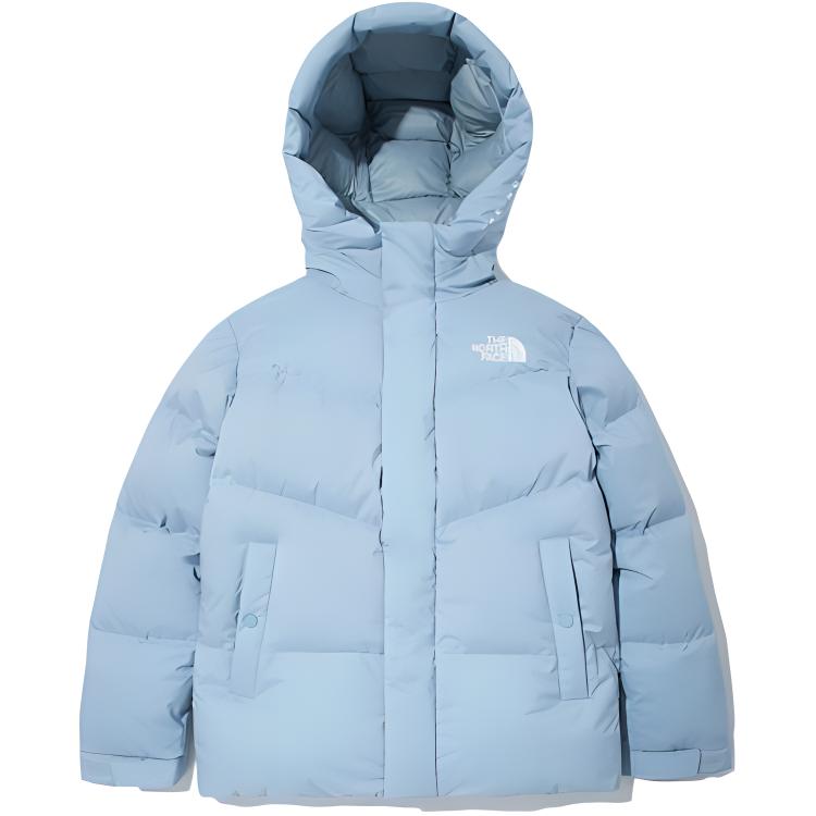 The North Face Blue Logo Hooded Long Sleeve Down Jacket NJ1DM52L