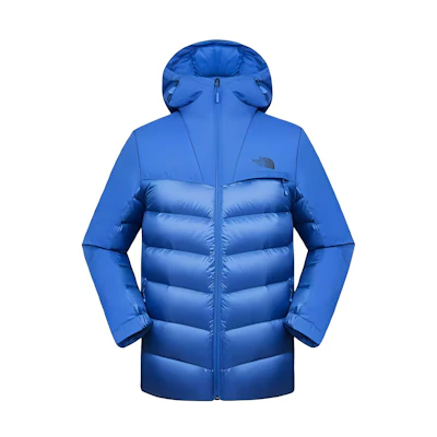 TNF Blue Logo Insulated Windproof Hooded Down Jacket NF0A3KTD-WXN