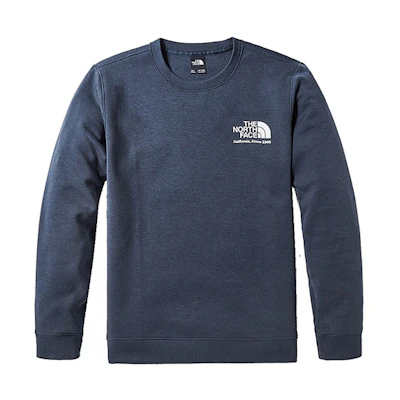 TNF Blue Logo Print Crewneck Sweatshirt - Soft & Casual NF0A498S-H2G