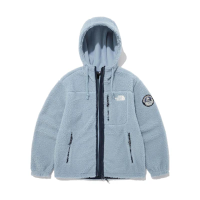 TNF Blue Logo Print Full-Zip Fleece Hoodie Jacket NJ4FN57D