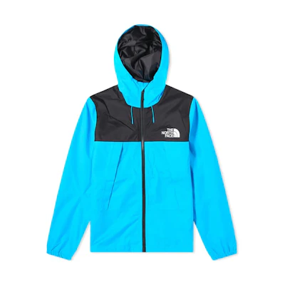 TNF Blue Logo Print Patchwork Hoodie Zip Jacket NF0A2S51-D7R
