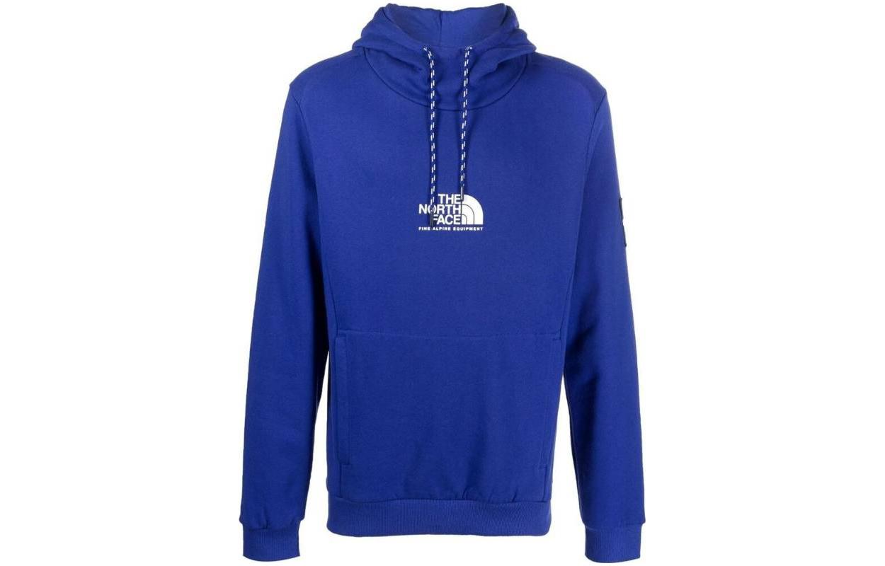 TNF Blue Logo Print Pullover Hoodie NF0A3XY34-0S1