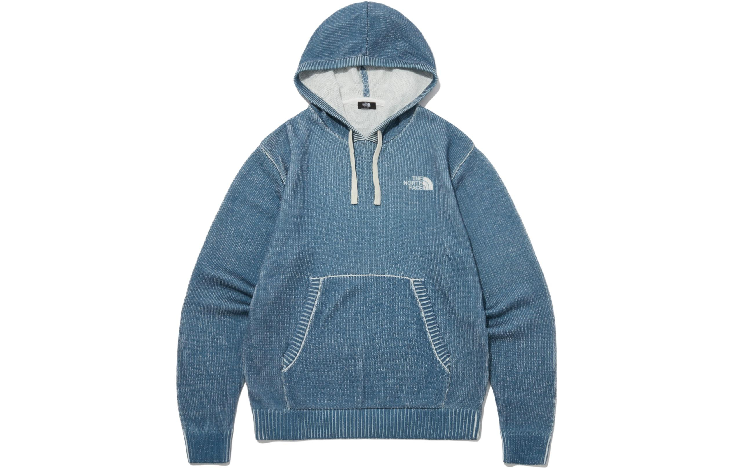 TNF Blue Logo Print Pullover Hoodie NM5PP72A