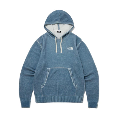 TNF Blue Logo Print Pullover Hoodie NM5PP72A